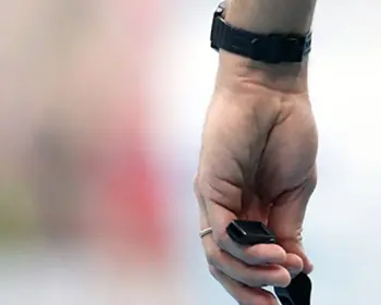 Domare En Hand Och Visselpipa