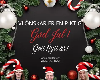 VI ÖNSKAR ER EN RIKTIG God Jul