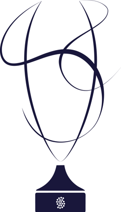 Blå symbol logotyp