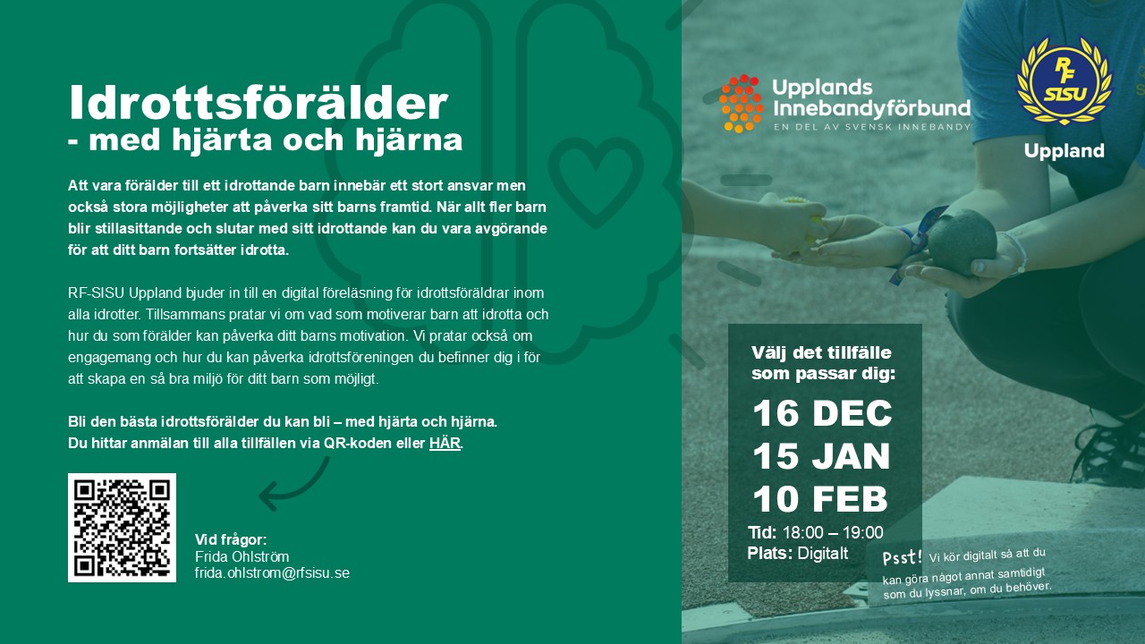 Inbjudan Idrottsförälder Med Hjärta Och Hjärna Dec Feb UIBF