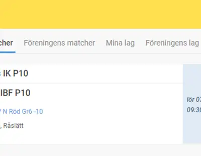 Startsida Matchlista